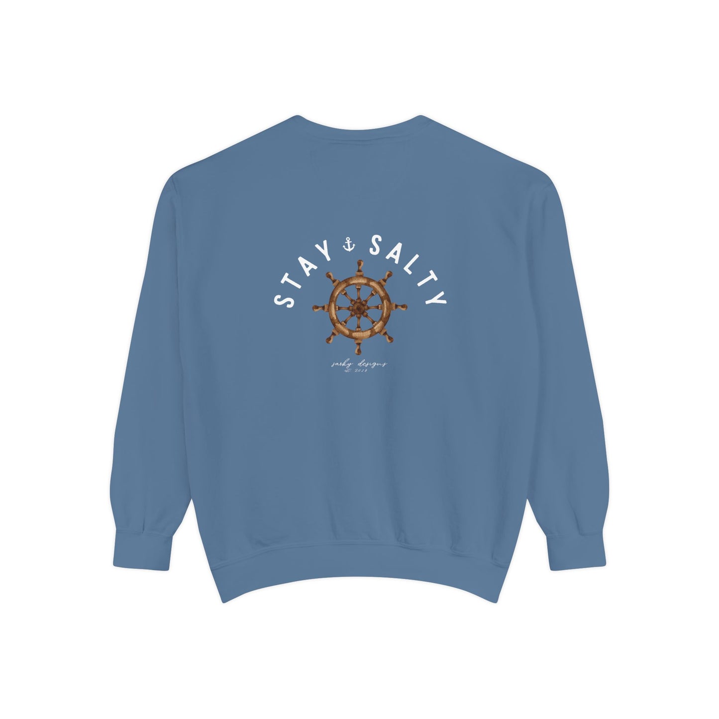 NAUTICAL WHEEL STAY SALTY CREW