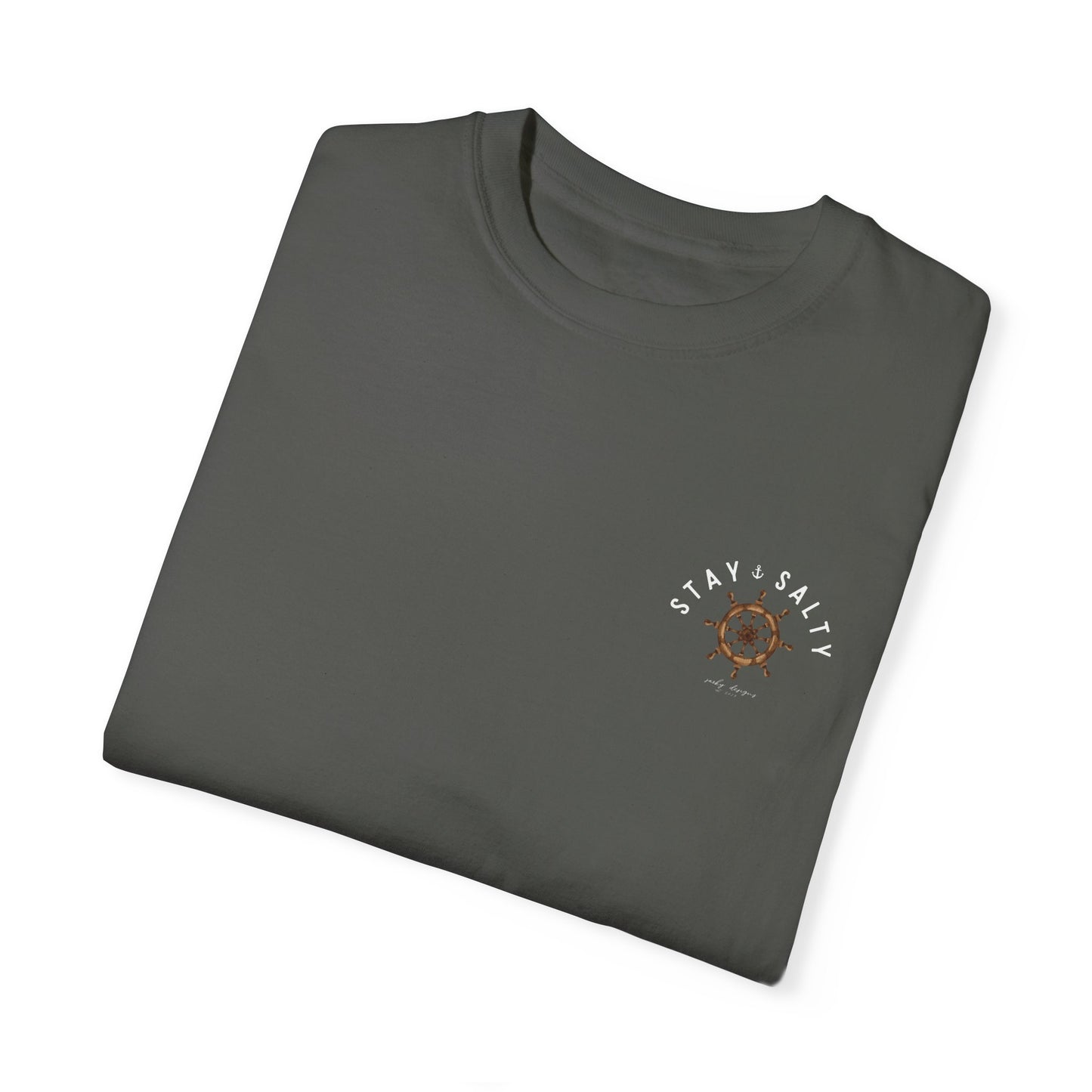 NAUTICAL WHEEL STAY SALTY TEE
