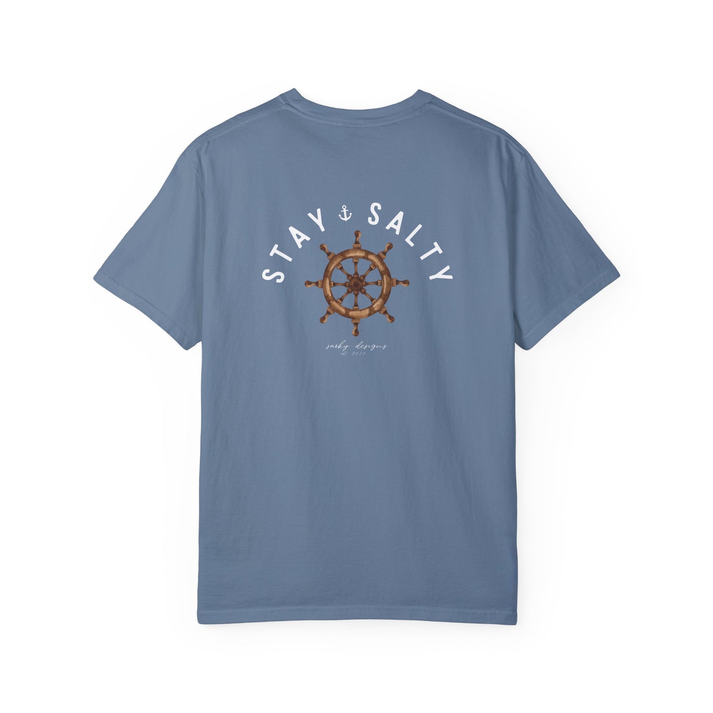 NAUTICAL WHEEL STAY SALTY TEE