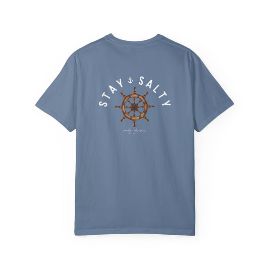 NAUTICAL WHEEL STAY SALTY TEE
