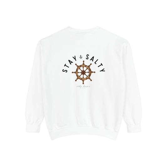 NAUTICAL WHEEL STAY SALTY CREW