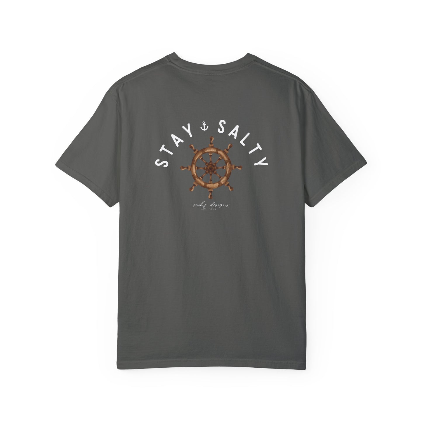 NAUTICAL WHEEL STAY SALTY TEE